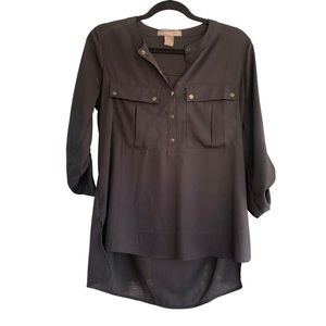 Forever 21 Button Up Pocketed Blouse